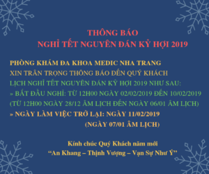 THÔNG BÁO NGHỈ TẾT NGUYÊN ĐÁN 2019